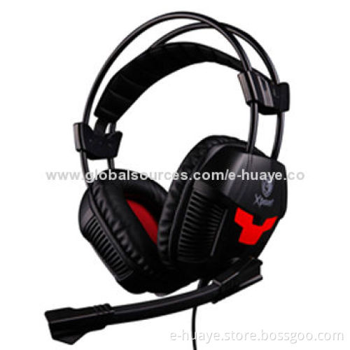 Gaming Console Headset for PC and PS4, with Glittering Light, Lightweight Design, Big Ear Cushion